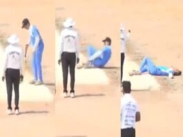 Batsman, suddenly, fell down, cricket match, pune,